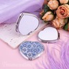 Framendino, 6 Pack Sublimation Pocket Mirror Blank Heart Shape Double