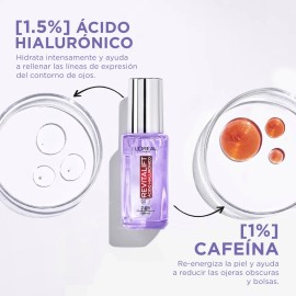 L'Oréal Paris Revitalift Sérum para Ojos con Ácido Hialurónico y Cafeína, Disminuye Bolsas y Ojeras