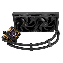 Thermalright FW 240 Black-240mm AIO CPU Liquid Cooler,IPS LCD Screen with 320 * 240 Resolution,for AM4/AM5,Intel LGA1700/1851,”2.4 inch”Magnet-Absorbent LCD Screen for Images -Black