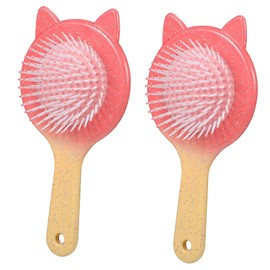 WOONEKY 2 Pack Hair Combs Set Scalp Sc Detangler Brush for Boys and Girls Girls Cartoon Cat Ear Hair Brush Comb Massage Comb for Men