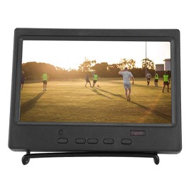 Oumij Monitor Portátil Pantalla LCD de 7 Pulgadas Portátil TV Multifunción Entrada HDMI/VGA/AV Diseño de Soporte Plegable, Ligero y Portátil. para , Pantalla para automóvil,