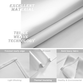 TOAVA DECO White Curtain Valances for Windows Treatment 18 Inch Length Thermal Insulated Short White Valances for Kitchen Windows Bedroom Living Room Grommet 1 Panel 52 x 18