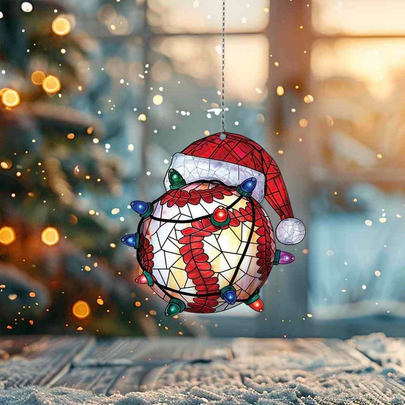 Baseball Ornament, Baseball Decor Christmas Tree, Baseball Lovers Gift, Acrylic
