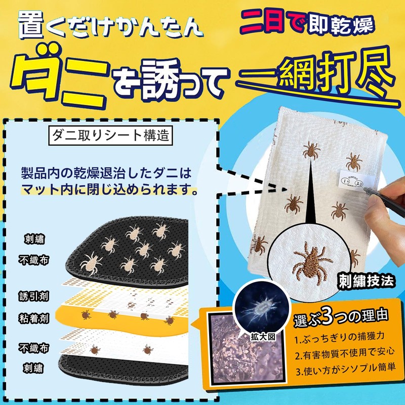 Embroidery x Drying: Pack of 10, Dust Mite Sheet, Dust