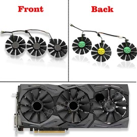 Dotodo 87MM FDC10U12S9-C FDC10H12S9-C T129215SU Video Card Fan Replacement for ASUS GTX 980 Ti R9 390X 390 GTX 1060 1070 1080 Ti RX 480 RX480 Graphics Card Cooling Fan (Fan-ABC)