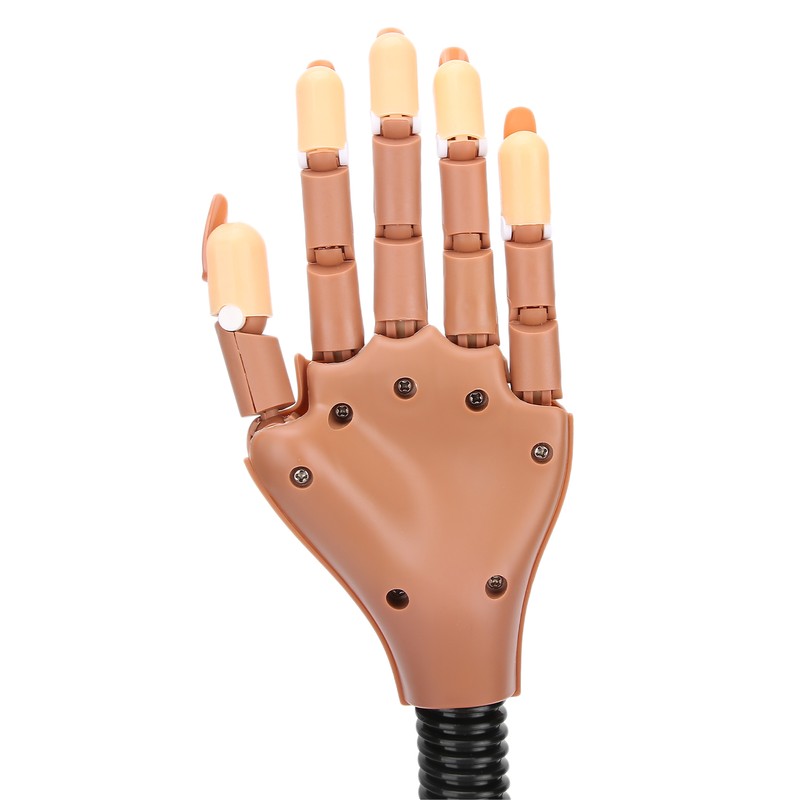 Flexible Movable False Fake Hands Nail Art Manicure Practice Hand