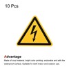 PATIKIL Triangle Electrical Shock Risk Warning Sign Self Adhesive Yellow