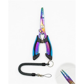 BCHKO Slimatore Pesca 1 Pz, 16.5 cm, Finitura Titanio Blu Nero Antiruggine con Cordino Antiperdita per Rimozione Rapida e Senza Stress del Pesce
