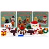 Toysmith Christmas Mini Blocks 3-Pack Bundle – Build Santa, Snowman,