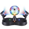 Rossesay Rotating Disco Ball with Movable Strobe Lights LED Revolving