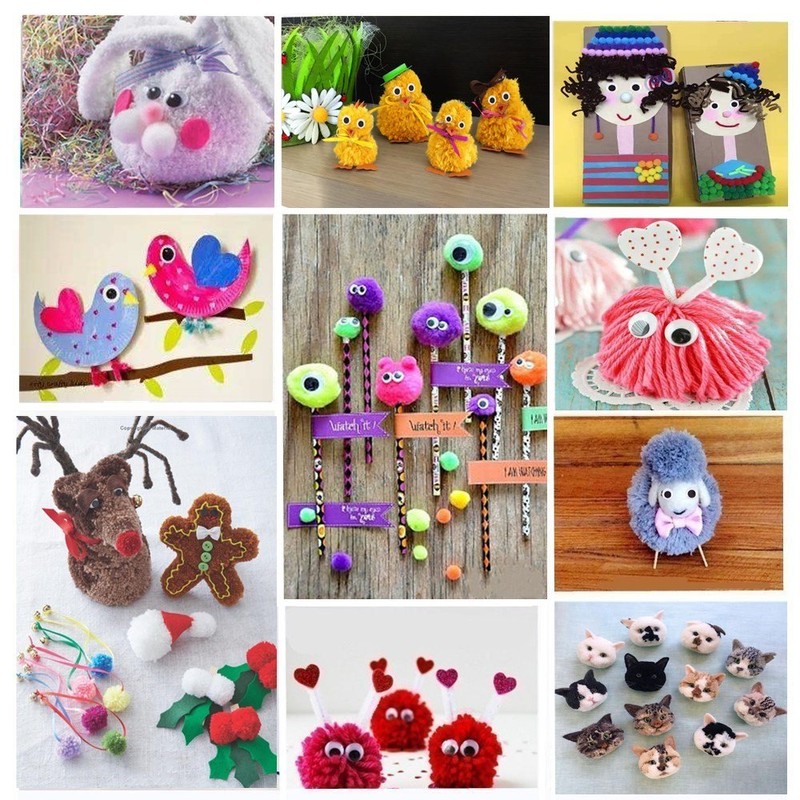 Pom Pom Maker, 5 Sizes Pompom Maker Tool Set for