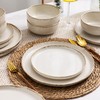 AmorArc Ceramic Dinnerware Sets, Wavy Rim Stoneware Plates and Bowls