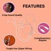 Sparkbudz-Two Person Zipper Earphones Built into one. Individual Volume Controls