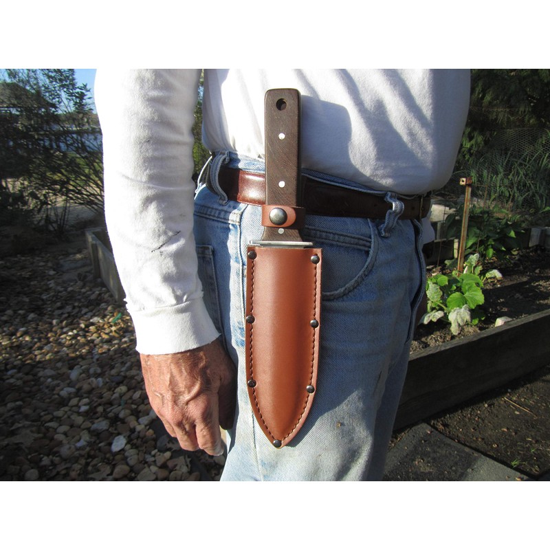 RiverView Enterprise Knife Sheath Riveted Genuine Leather - Up to