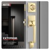 Heittis Entry Door Handles with Deadbolt Set,Gold Square Front Glass