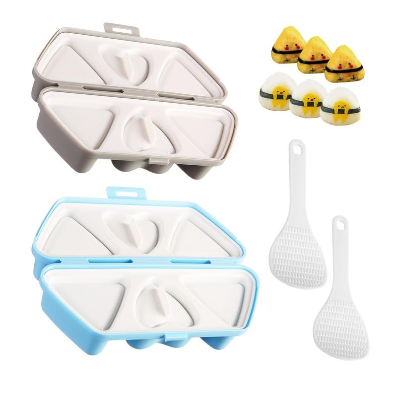 2Pcs Onigiri Mould, Rice Mould Musubi Mold 6 In 1