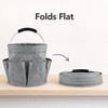 17L Garden Tool Storage Basket for Gardening - Foldable 6-Pocket
