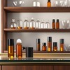 aoukoslt 2Pcs Brown 50ml Glass Essential Oil Roller Bottles -