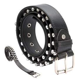 WRITWAA 1pc Men's Belt Men Leather Belt Punk Leather Belt Artificial Leather Belt Decorate Fashion