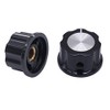 Szliyands Potentiometer Knobs A01 15mm Top Rib Handle Non-Slip 6mm