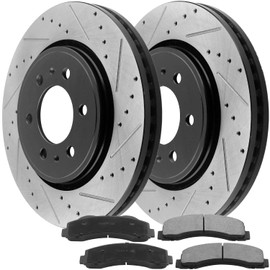 JADODE 350mm Front Brake Rotors Heavy Duty Drilled Slotted Brake Kits Replacement for 2010-2020 Ford Expedition,2010-2020 Ford for F-150,2010-2020 Lincoln Navigator Break Rotor Kits