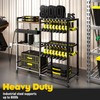 TC-HOMENY Power Tool Organizer Garage Storage with Charging Power Strip,