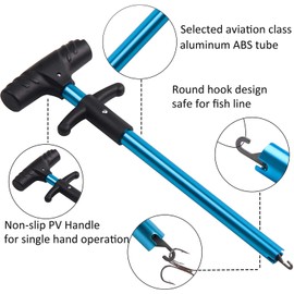 Fish Hook Remover Tool Extractor, Safely Easy Squeeze Out Fishing Hook Separator, Portable Aluminum Fish Dehooker Removal Puller for Saltwater Freshwater Fishing