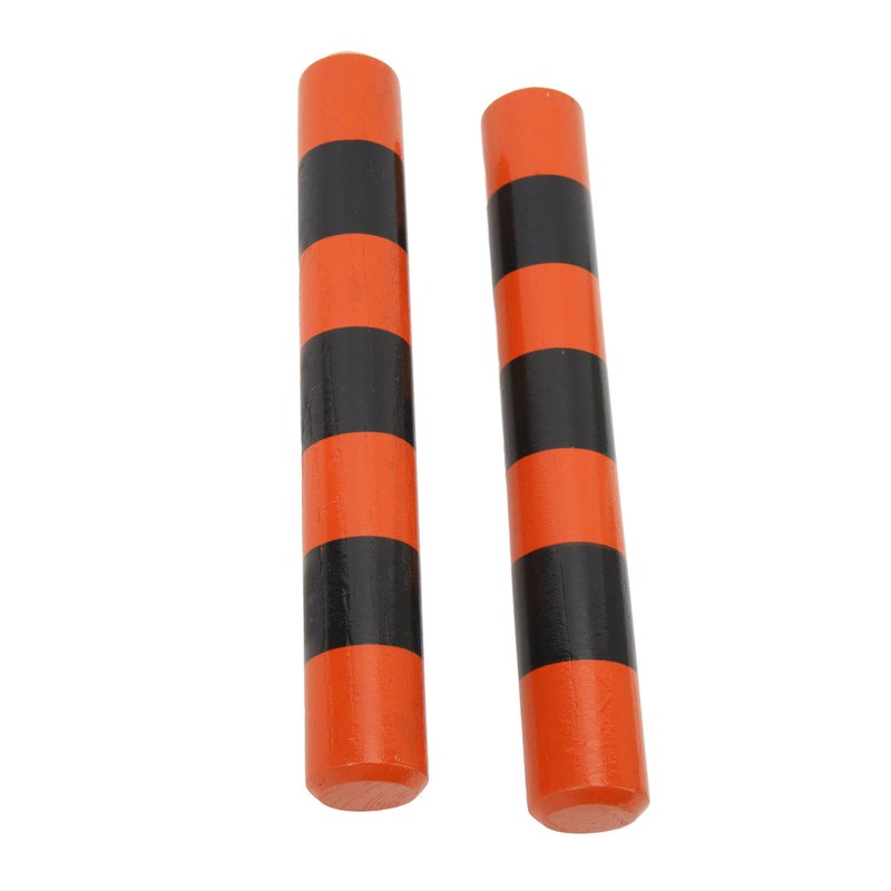 1 Pair Rhythm Sticks Wooden Case Iron Beads Sand Stick