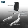 DSISIMO Chrome Backrest Sissy Bar With Luggage Rack Backrest Pad