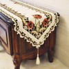 LeLehome Classic Flowers Embroidered Lace Table Runner 15" X 69"