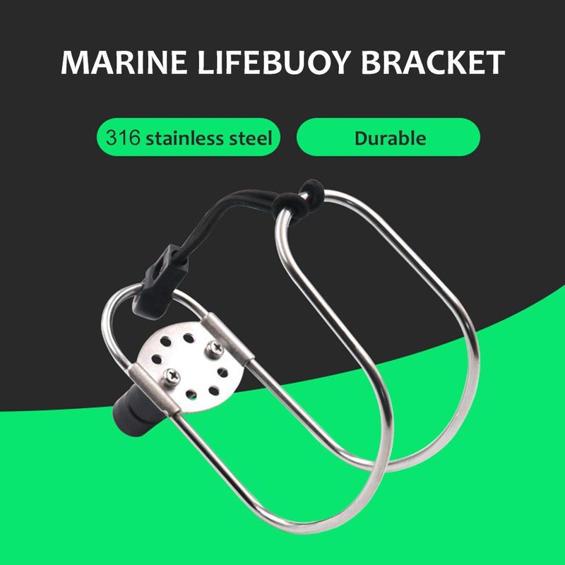Horseshoe Life Buoys Stainless Steel Swimming Ring Holder Ship Buoy