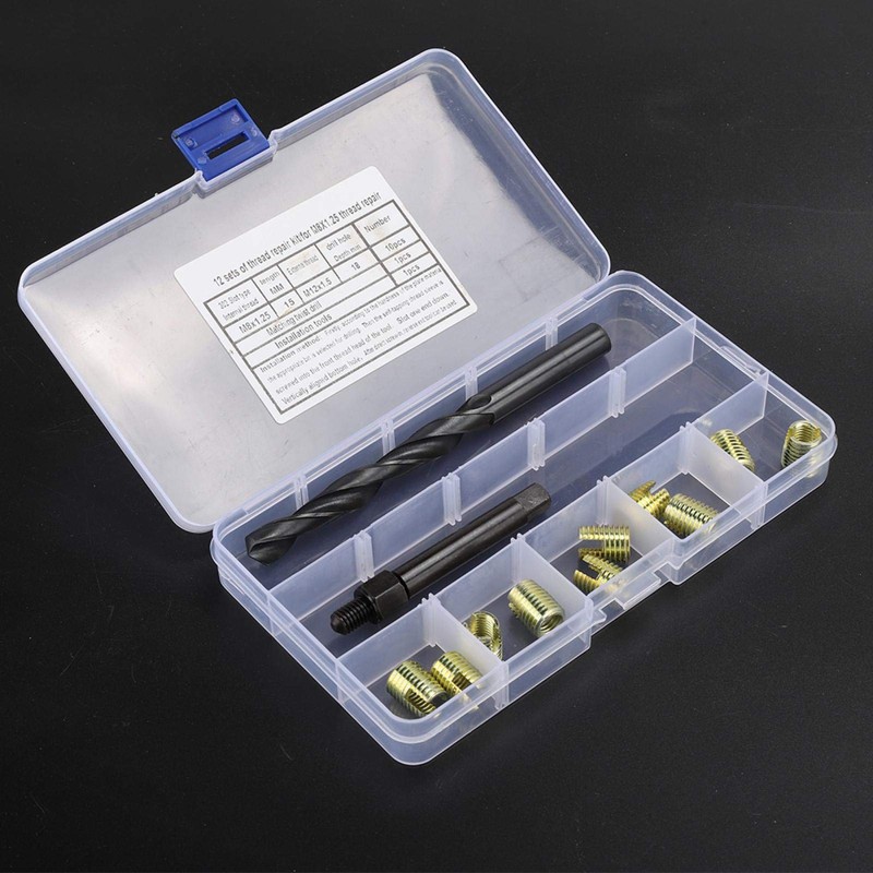 12pcs Thread Repair Kit Zinc Plated Carbon steel M8 x