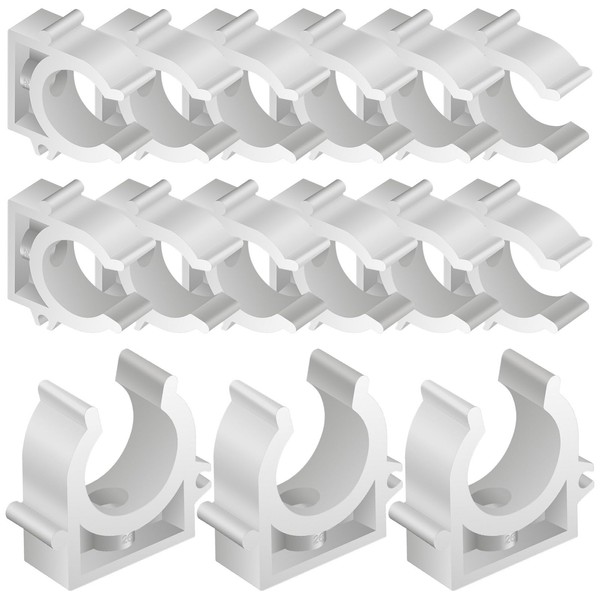 POPETPOP 25Pcs Water Pipe Clamps, PVC Conduit Clips, Heavy Duty