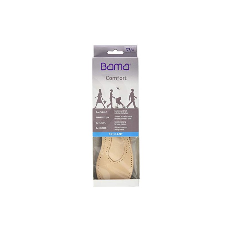 Bama Unisex Bama Brillant 3/4 lædersål Einlegesohle, Beige, 36 EU