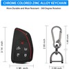 QBUC 2 Pcs Key Fob Cover for Chevy,5 Buttons Silicone