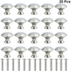 Acero Inoxidable Pomo de Armario Plata 20 Piezas Redondo