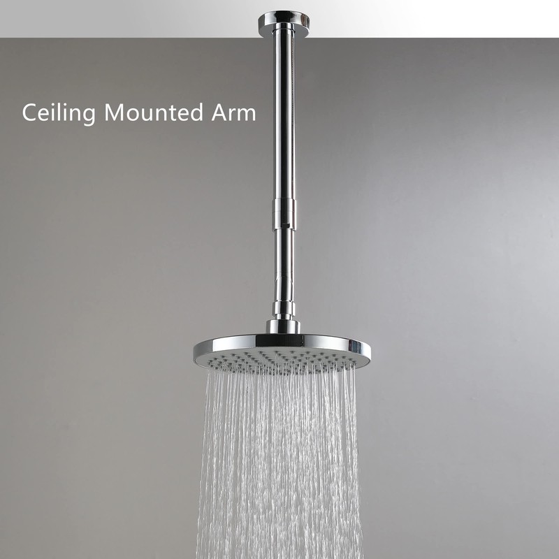 Bropury adjustable L-Shaped 11.5-18Inch Shower Head Extension Arma and conversion
