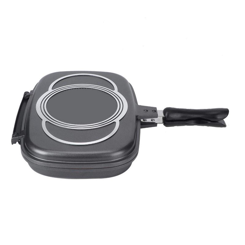 Double Sided Frying Pan, Kitchen Portable Non Stick Baking Pancake