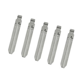 HOPESPANNER 5pcs Metal Car Flip Remote Folding Key Blank Blade Replacement Silver Tone for Toyota Camry Corolla Rezi Vehicle Components