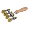 Adjustable Dough Cutter with 4 Blades Smooth Brass