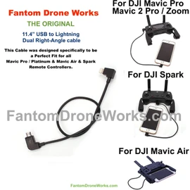 FantomDroneWorks.com Dji Mavic Pro / 2 Pro / Zoom...Remote Control Cable..Short..