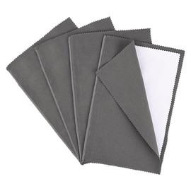 GSHLLO 4 Pcs Jewelry Watch Cleaning Cloth Silver Polish Dry Cloths Diamond Ring Polishing Cloth Computer Screen Cleaner Cloths Large Soft Eyeglass Wipes for Precious Stones