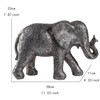 Hebdids Silver Elephant Statue - Modern Home Decor, Resin Sculpture