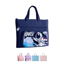 2ndUp Lesson Bag, Handbag, Okeiko Bag, Elementary School Students, Girls, Boys, Picture Book Bag, Learning A4, Waterproof, navy