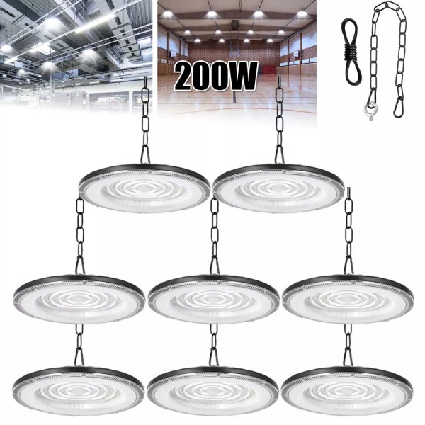 Cutever 8Pack 200W UFO Led High Bay Light Commercial Warehouse