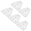 5PCS Flat Tie Plate Aluminum Alloy 5 Holes Compression Resistance