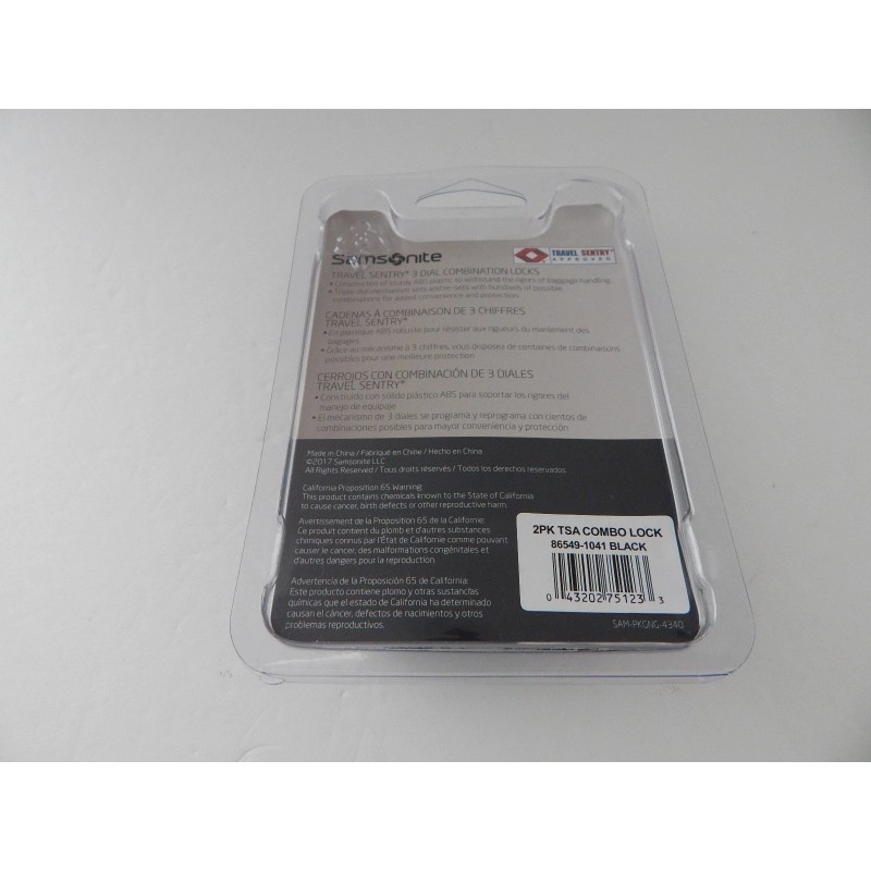 Samsonite New Samsonite Travel Sentry 2 Pack 3 Dial Combination