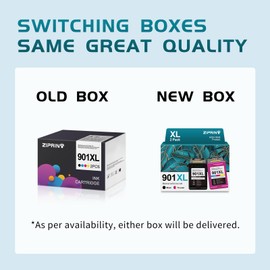 ZIPRINT 901XL Compatible with HP 901 Printer Cartridges for HP OfficeJet 4500 J4580 J4680 J4540 J4550 J4524,J4535 J4545, J4600, J4585 J4624, J4660 (Black, Colour)