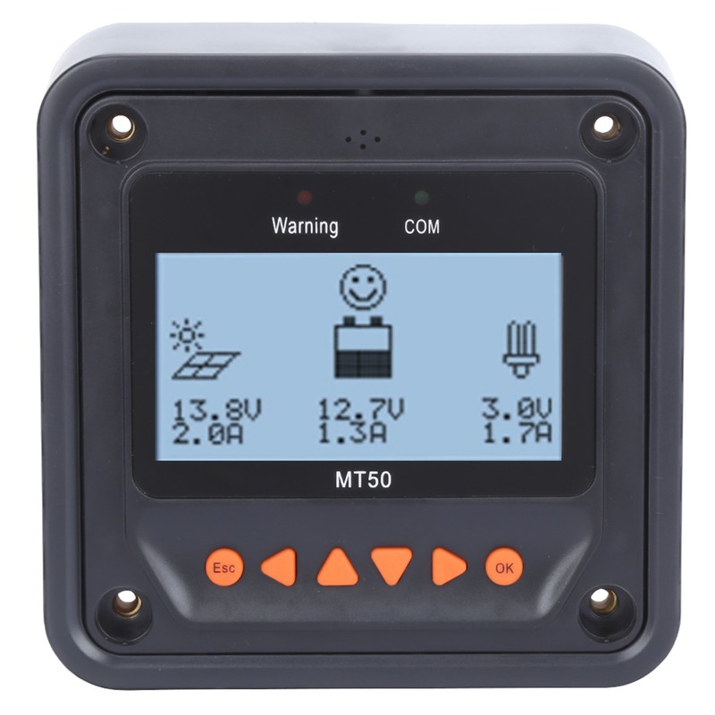 MT‑50 Solar Charging Controller LCD Display Monitor Battery Charging Regulator