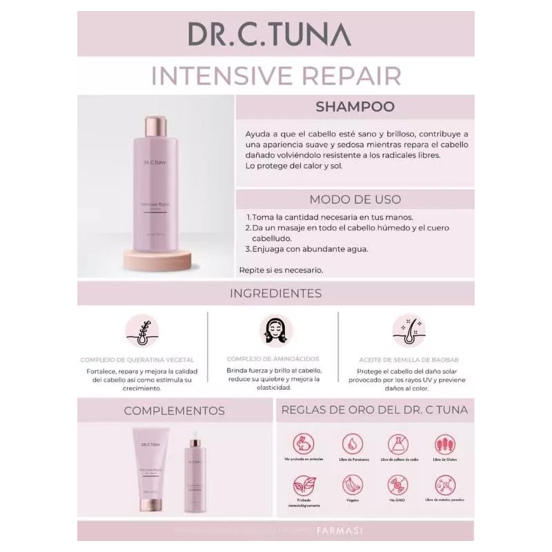 Farmasi Set Intensive Repair Farmasi/keratina Para Cabello Procesado